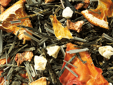 Grünteemischung Sencha Orange/Maracuja Orange-Maracuja-Note aromatisiert