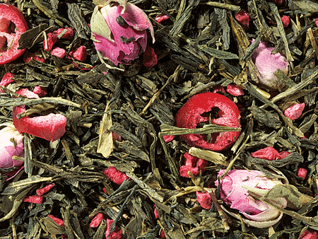 Grünteemischung Sencha Cranberry Rose Cranberry-Rose-Note aromatisiert