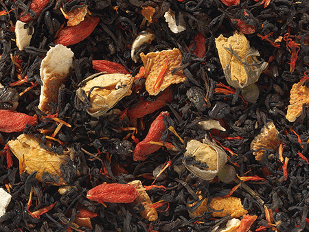 Schwarzteemischung Gojibeere Gojibeere-Granatapfel-Note aromatisiert
