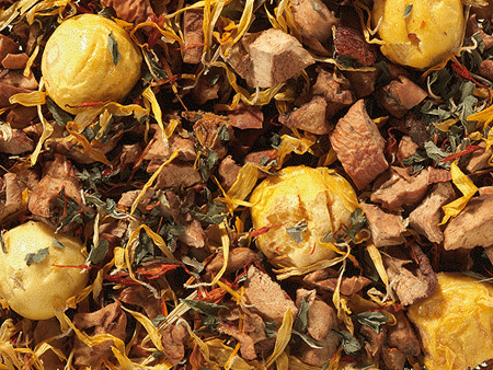 Früchteteemischung Orangeneis Orangeneis-Note aromatisiert