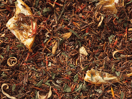 Rotbuschteemischung Orange/Grapefruit/Minze Oran.-Grapefr.-Minzen-Note aromatisiert