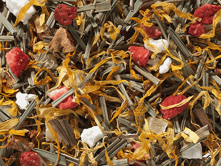 Kräuterteemischung Lemongras/ Erdbeer Erdbeer-Zitronen-Note aromatisiert