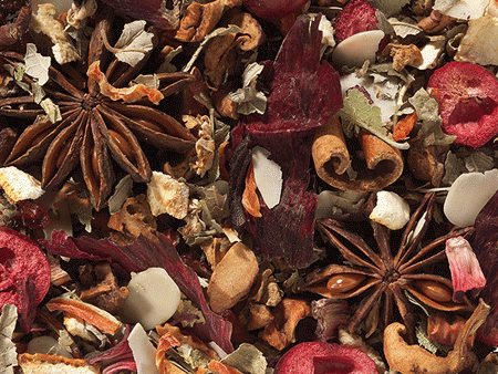 Kräuterteemischung Wintersonnenwende Kandierter-Granatapfel-Note aromatisiert