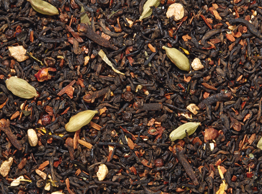 Schwarzteemischung Pu-Erh Chai Zimt-Kardamom-Note aromatisiert
