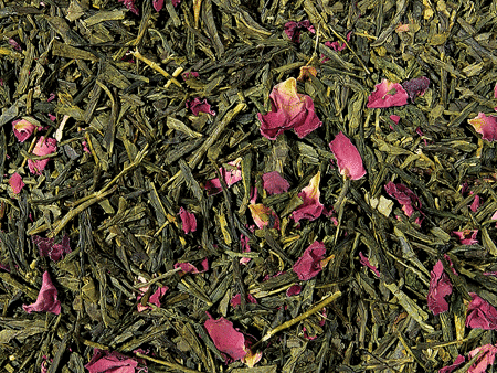 Grüntee Sencha Sakura Kirsch-Note aromatisiert 50 Pyramidenbeutel im Sachet à 3 g