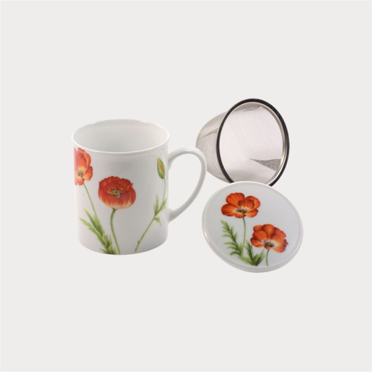 Kräuterteetasse "Poppy" 3 Teilig 0,25l Cha Cult