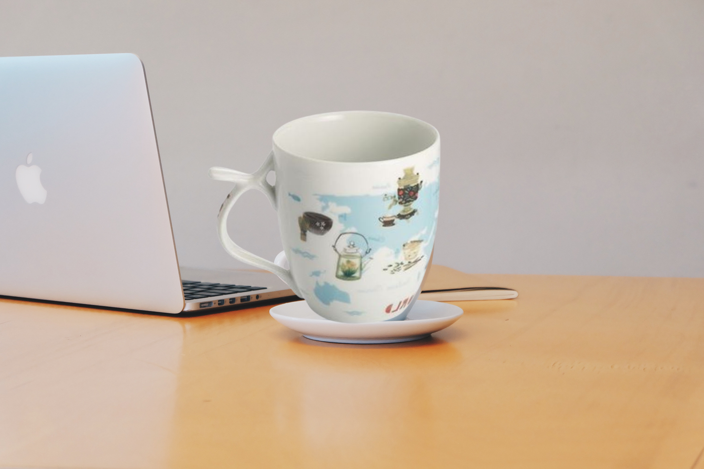 Becher "Tea around the World" von Cha Cult, Porzellan mit Raised-Effekt 0,35 l