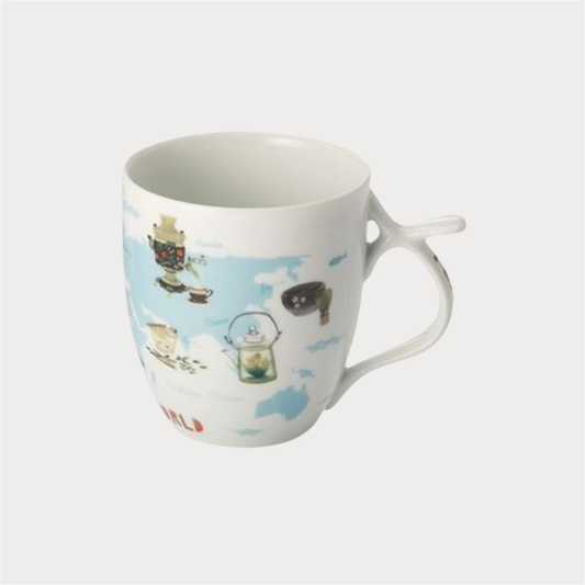 Becher "Tea around the World" von Cha Cult, Porzellan mit Raised-Effekt 0,35 l