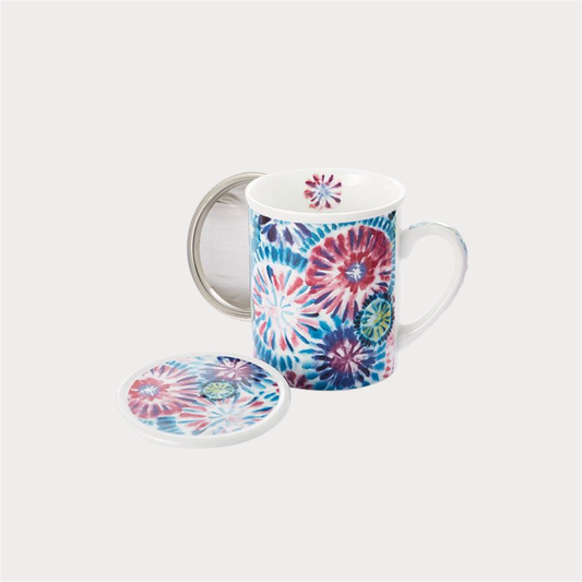 Kräuterteetasse "Manshika" Porzellan, 3-teilig mit Edelstahlsieb, 0,25 l ChaCult