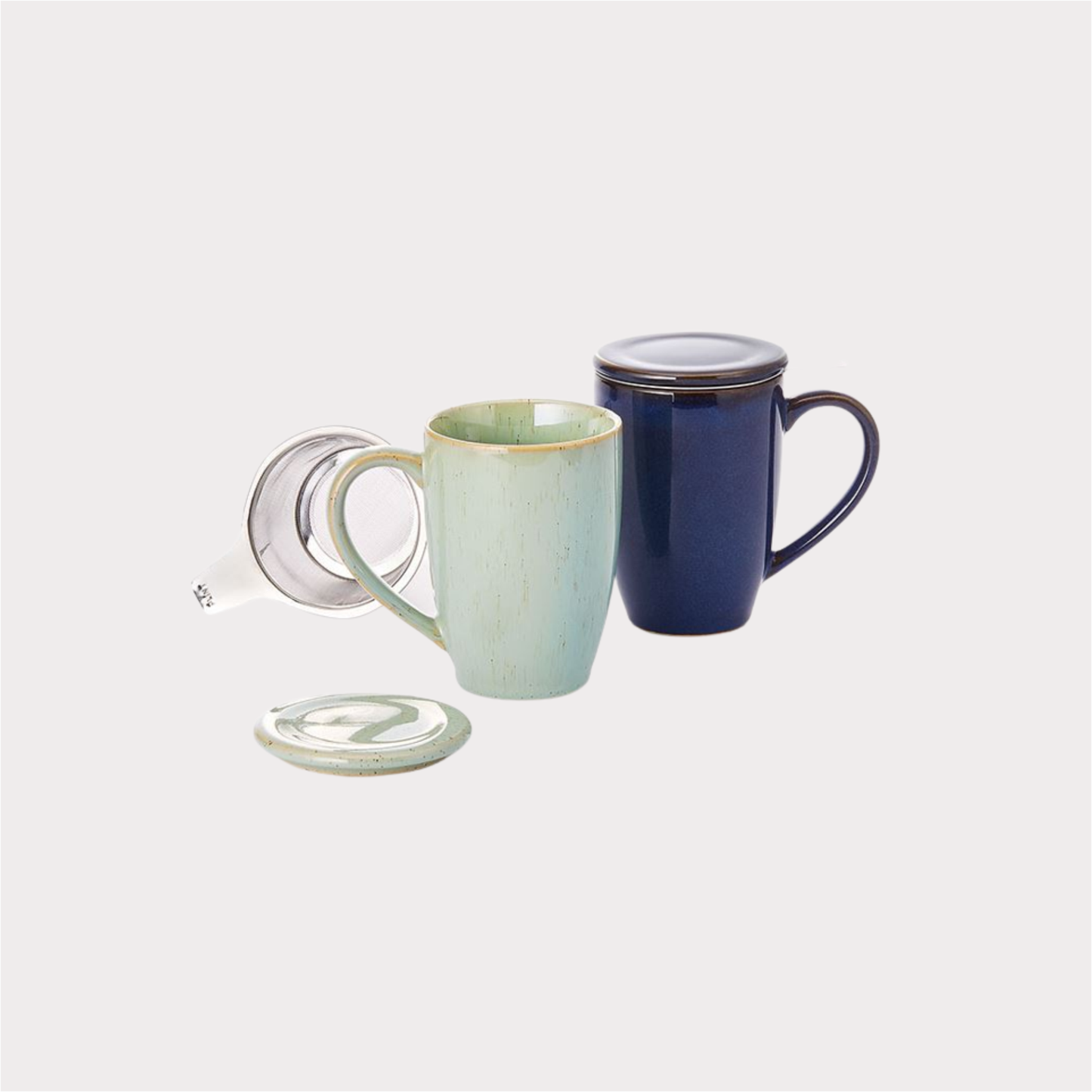 Kräuterteetasse "Lio" Keramik, 3-teilig mit Edelstahlsieb 2-fach sortiert, 0,35 l, ChaCult