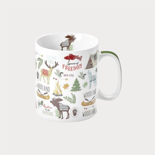 Jumbo-Becher "Woodland" von Cha Cult, Porzellan, 0,75 ltr.