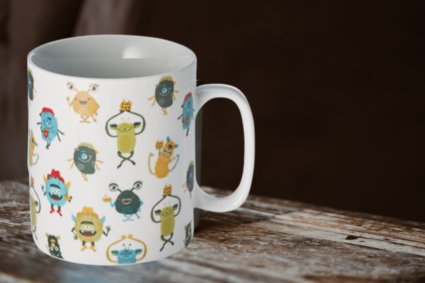 Jumbo-Becher "Happy Monsters" von Cha Cult, Porzellan 0,75 l
