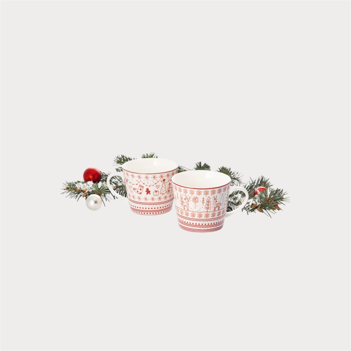 Becher "Julefest" New Bone China, 2-fach sortiert 0,4 l