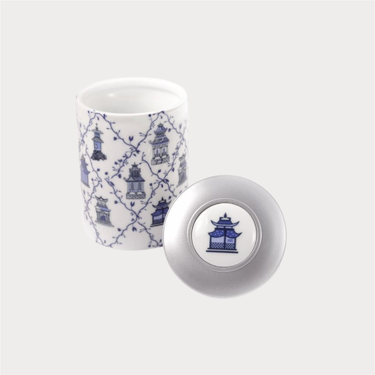 Tee-Dose "Lanyu", Cha Cult, 120g Porzellan, rund 11,5 cm, Ø 7 cm