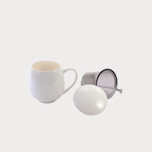 Kräuterteetasse "Saara" Porzellan, 3-teilig, weiß 0,35 l ChaCult