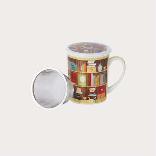 Kräuterteetasse "Harold" Porzellan, 3-teilig mit Edelstahlsieb, 0,25 l Cha Cult