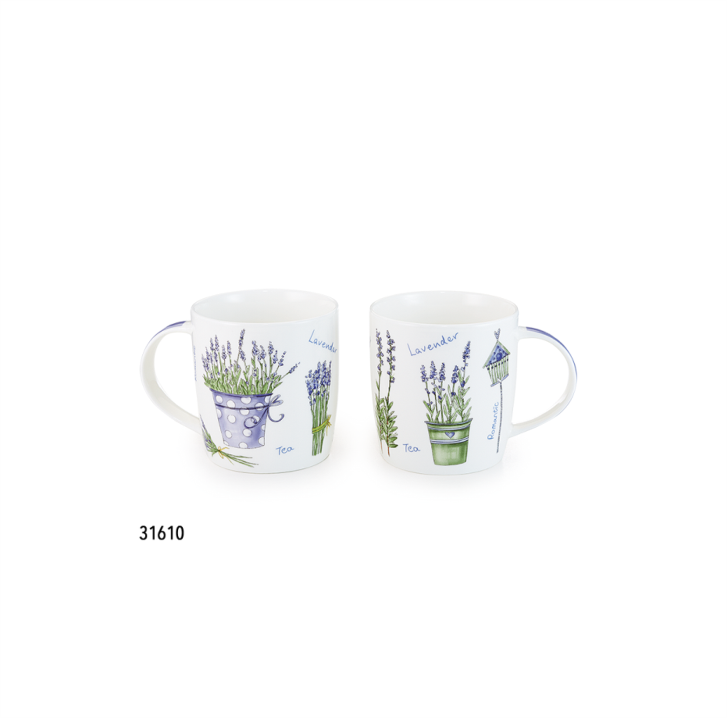 Becher "Lavendel" New Bone China, 2-fach sortiert 0,25 l Cha Cult
