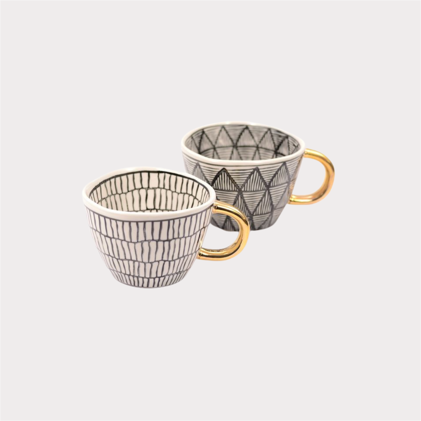 Becher "Lalia" Keramik mit Goldhenkel 2-fach, 0,2 l Cha Cult