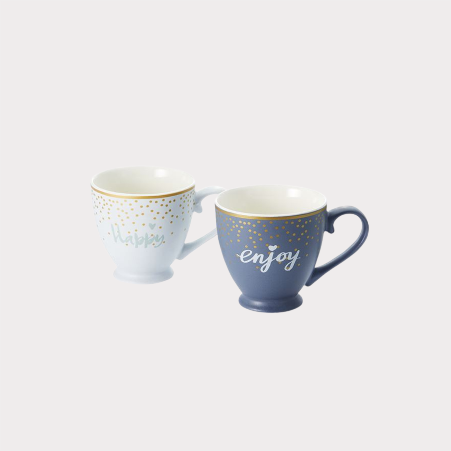 Becher "Nika" New Bone China mit Goldauflage 2-fach sortiert, matt 0,25 l ChaCult