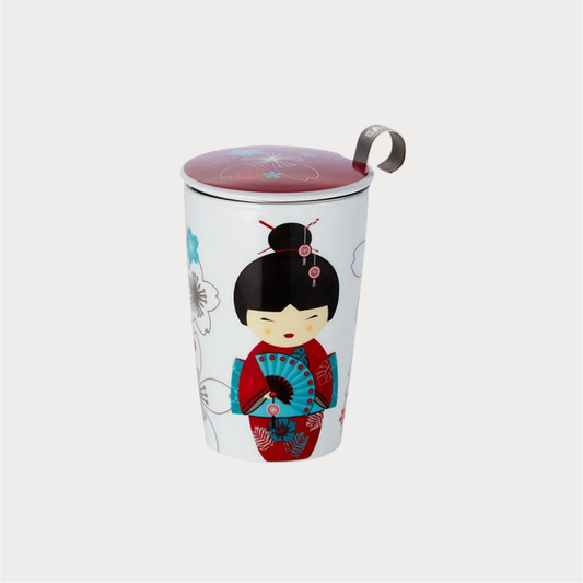 Teaeve® Kräuterteetasse "Little Geisha" Porzellan, 3-teilig doppelwandig, 0,35 l