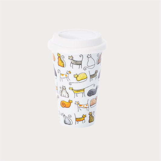 Easy-to-go Becher "Dodo" doppelwandig mit Silikondeckel Porzellan, 0,27 l ChaCult