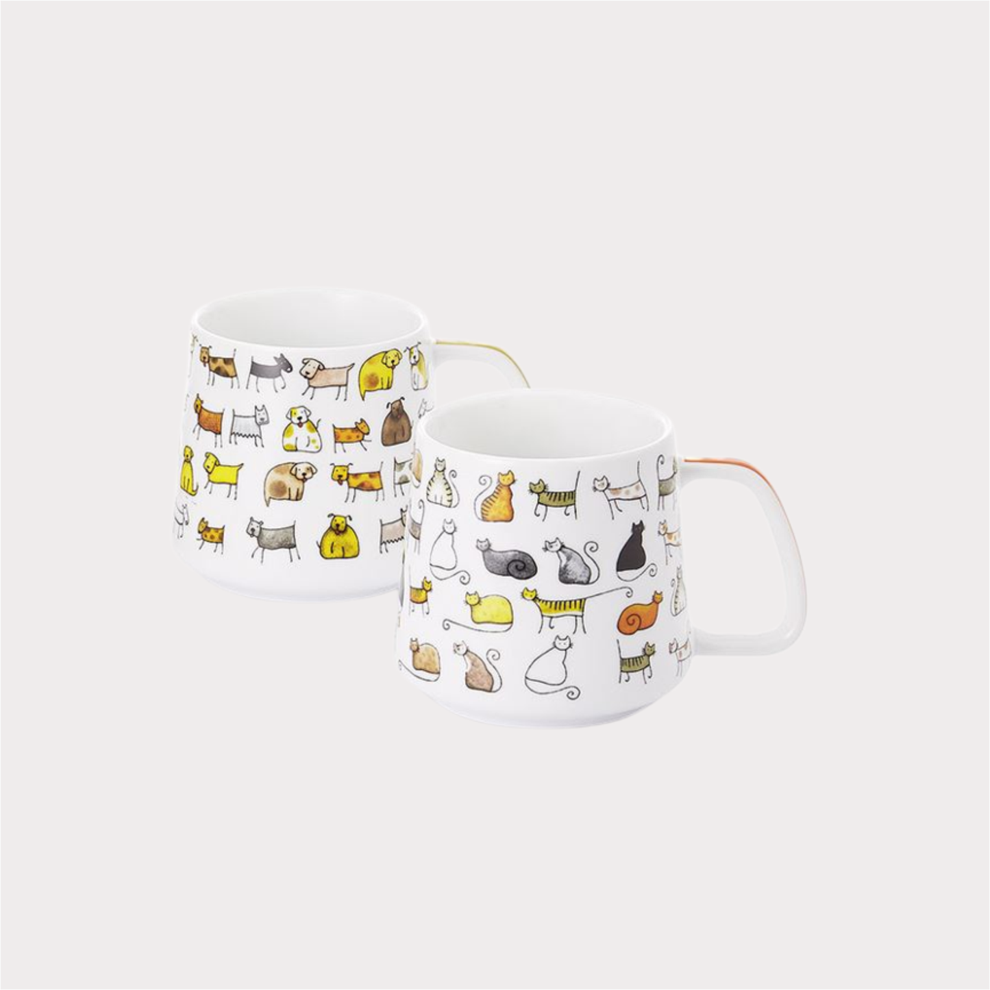 Becher "Dodo & Bodo" Porzellan, 2-fach sortiert 0,35 l ChaCult