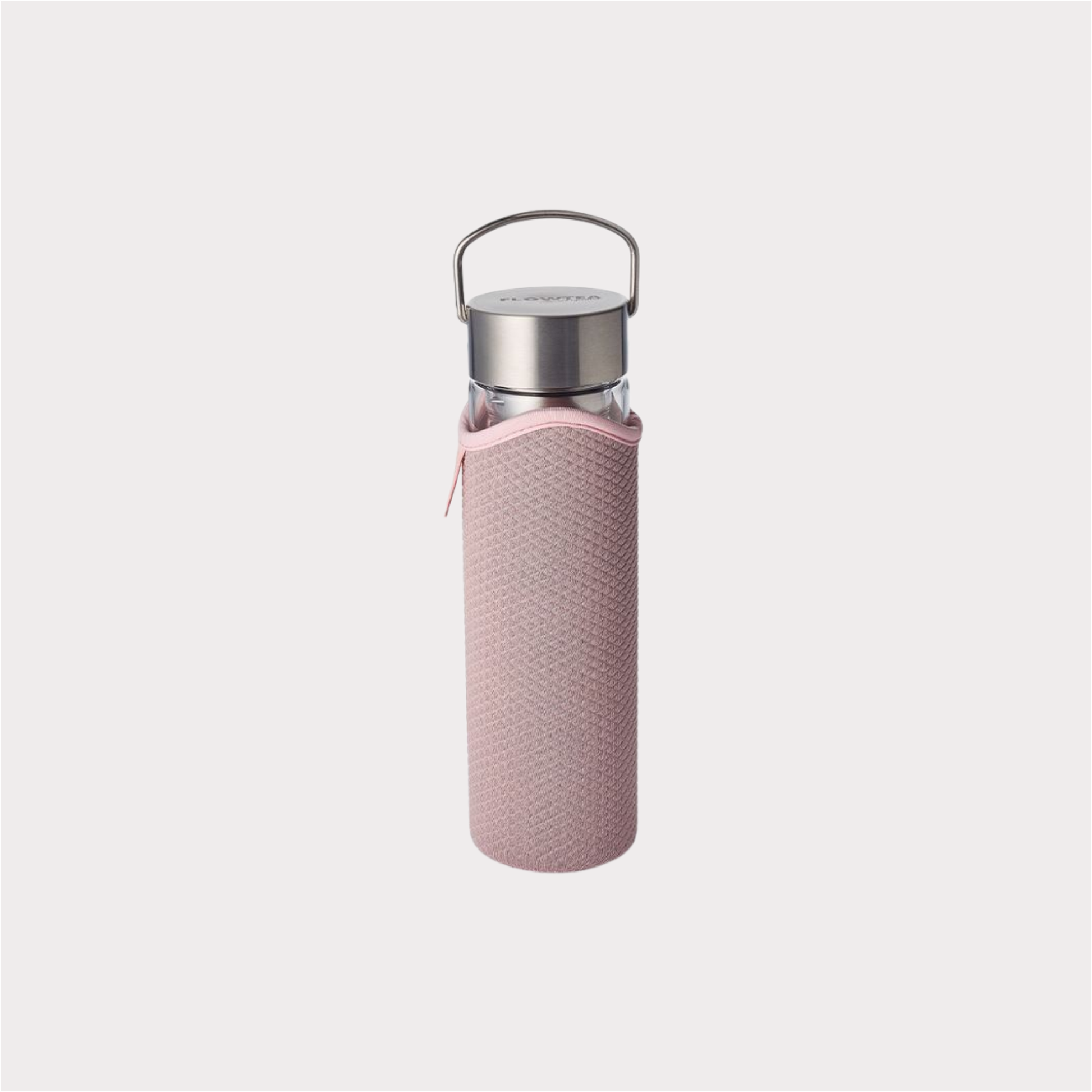 Flowtea® "Padma" doppelwandiges Glas mit Edelstahlsieb, inkl. Neoprenhülle 0,35 l