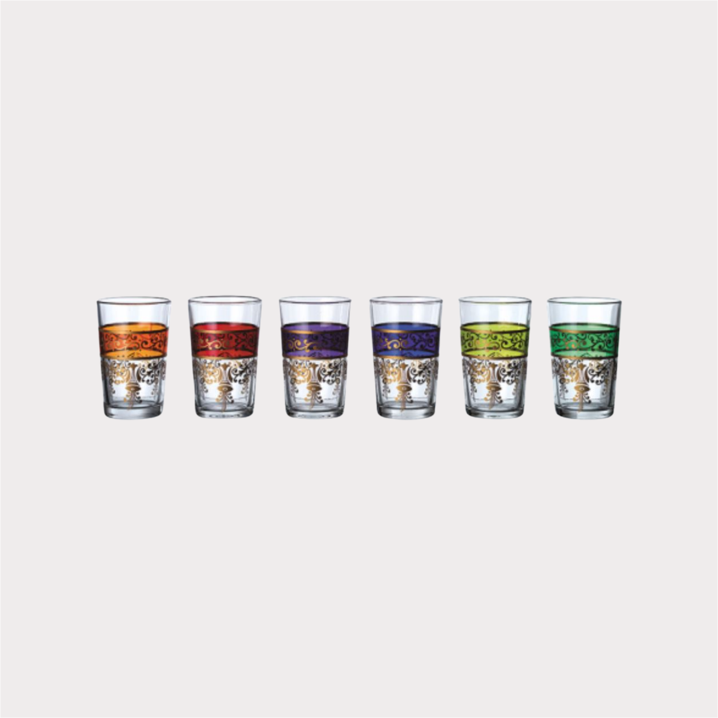 Teeglas "Dina" 6-fach sortiert 0,12 l