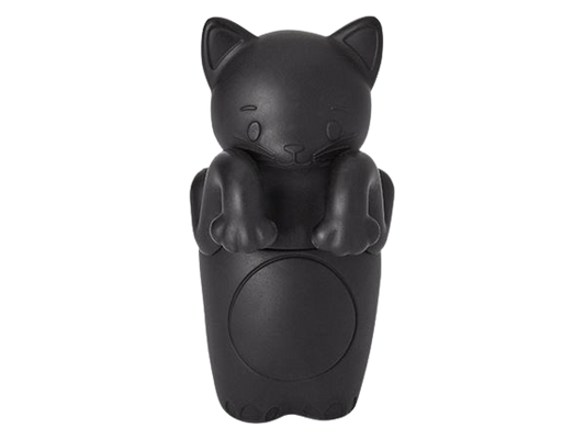 Tee-Ei "Kami" Edelstahl, Silikonfigur mit Ablage