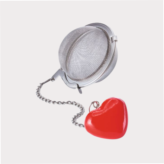 Tee Ei "Herz" von Cha Cult, Edelstahl, mit Anhänger Ø ca. 5 cm