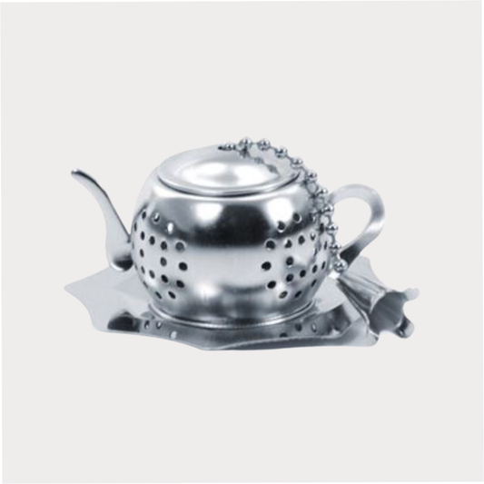 Tee-Ei "Kessel" von Cha Cult, Edelstahl H 2,8 cm, Ø 2,8 cm