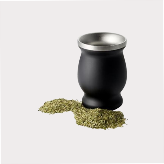 Kalebasse von Cha Cult, 0,2 l Edelstahl, mattschwarz