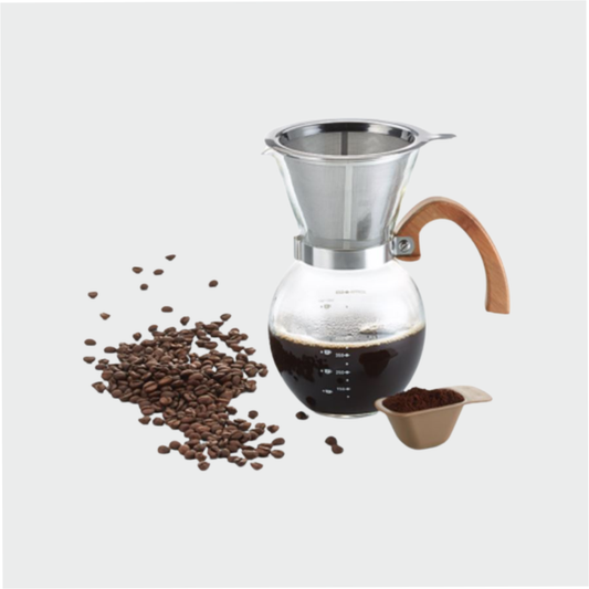 Kaffeezubereiter "Lola" von Cha Cult, mit Edelstahlfilter mit Holzgriff 0,65 l