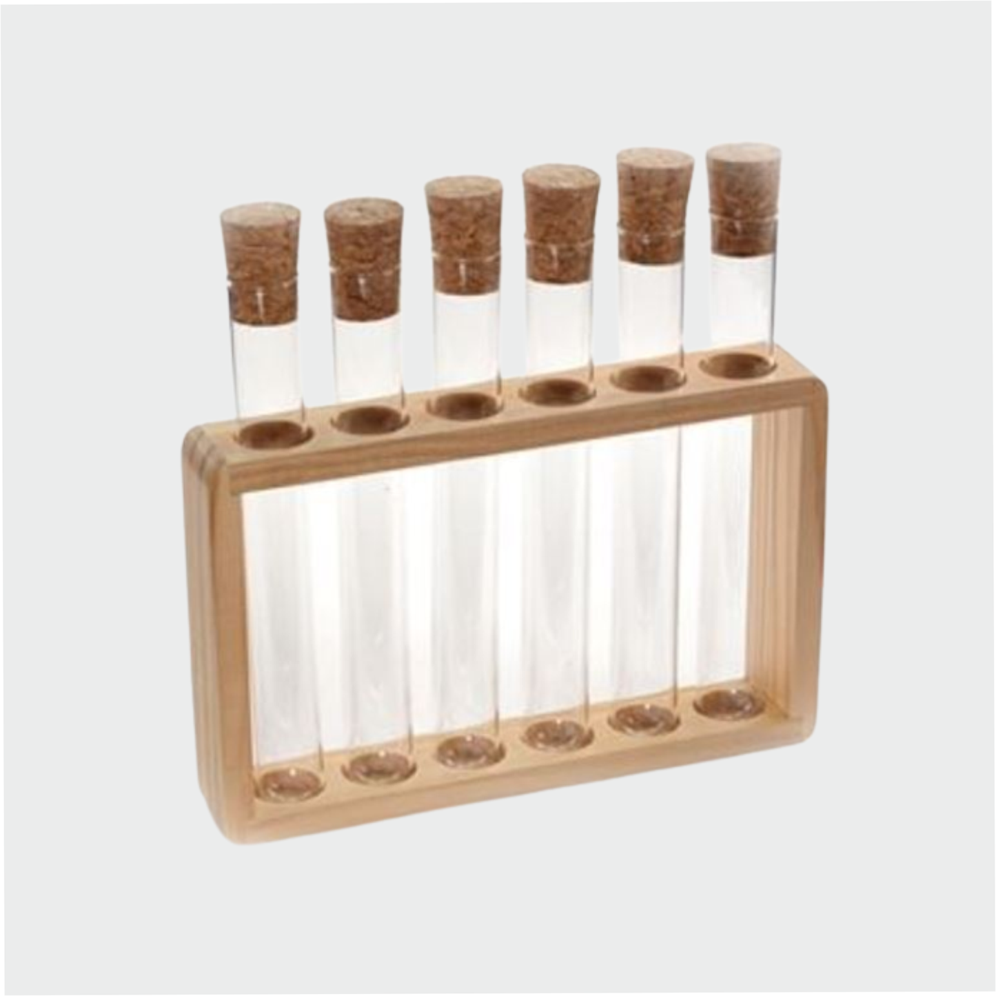 Geschenk-Set zum Abfüllen von Tee "Tessie" von Cha Cult, Reagenzgläser mit Korken in Holzständer