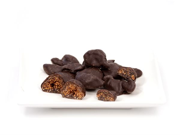 Feigen in Zartbitterschokolade, 1 kg, lose