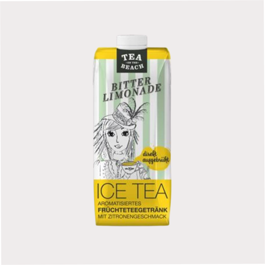 ICE TEA "Bitterlimonade" Direkt aufgebrühtes Früchteteegetränk aromatisiert, 500 ml, 12X500 ml.