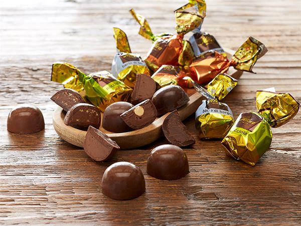 Noccioghiotti Nusspraliné 4-fach sortiert, 20 Gramm pro Stück, 1 Karton