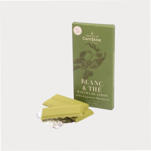 Café Tasse Matcha (1,8%) weiße Schokolade, 85 Gramm, 12 Stck.