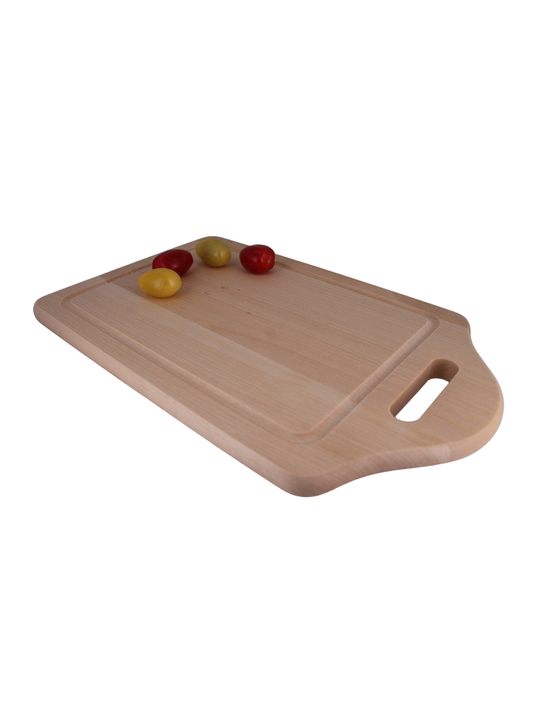 Schneidebrett mit Griffloch & Saftrille 32 cm x 20 X 1,5, geölt