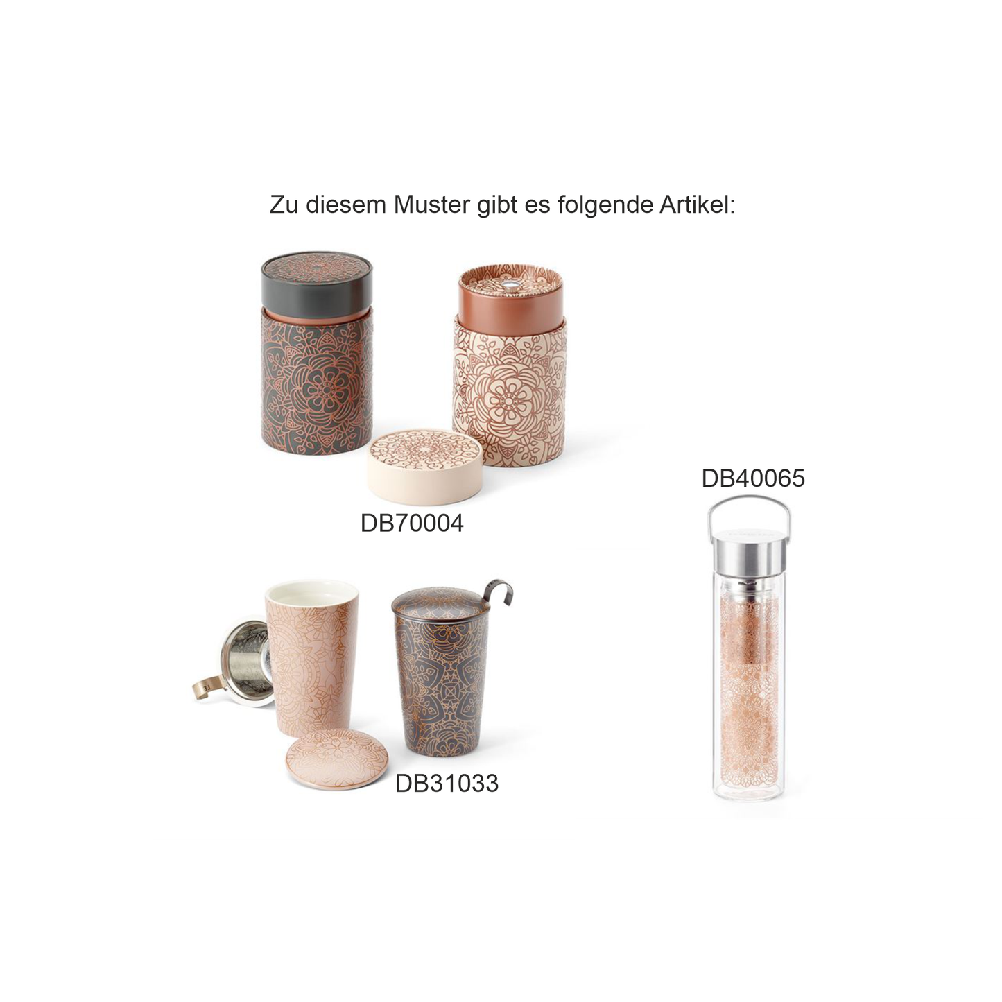 Dose "Mandala" von Cha Cult rund, Aromaverschluss, 2-fach