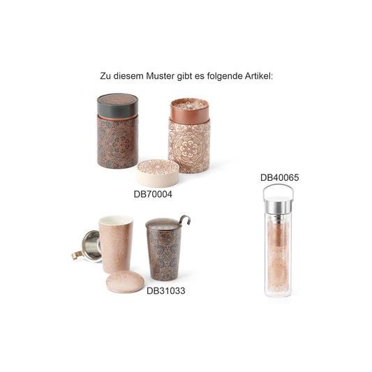 Dose "Mandala" von Cha Cult rund, Aromaverschluss, 2-fach