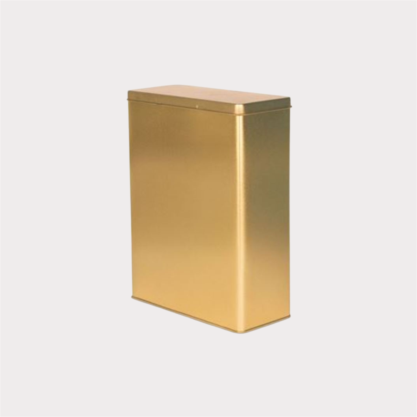 Vorratsdose gold von Cha Cult, eckig mit Schanierdeckel 1 kg