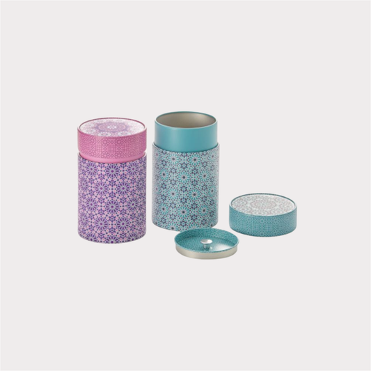 Dose "Andalusia" von Cha Cult, 150 g rund, Stülpdeckel mit Innendeckel, 2-fach sortiert