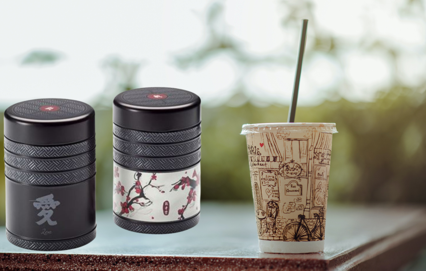 Dose "Kyoto" von Cha Cult, 125g rund, Drehverschluss, 2-fach sortiert
