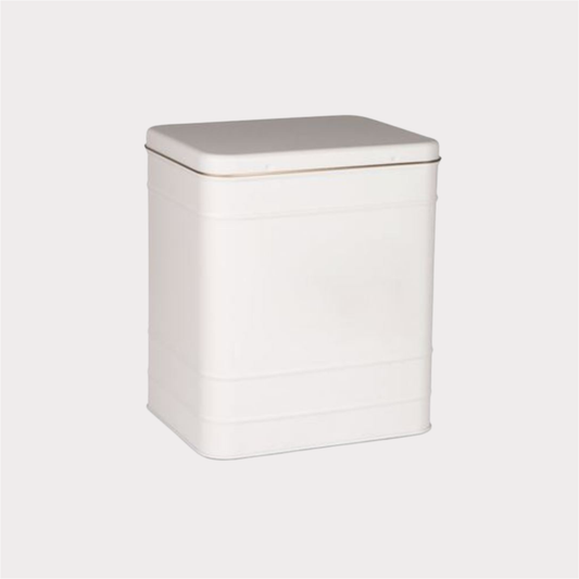 Vorratsdose "Edward" von Cha Cult, 1,5 kg mattweiß, Scharnierdeckel