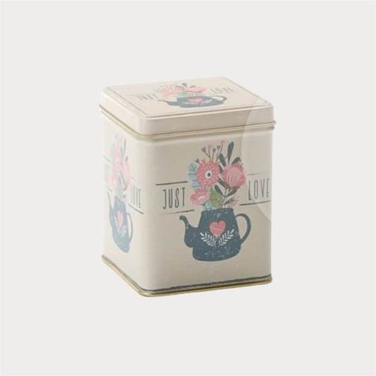 Dose "Just Love" von Cha Cult, 100 g eckig, Scharnierdeckel