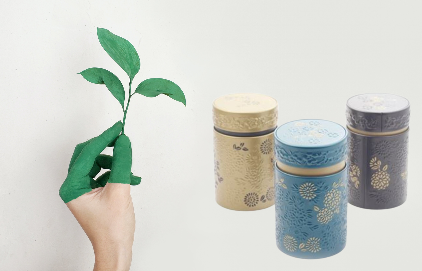 Dose "Yumiko" von Eigenart, 150 g rund, Aromaverschluss, 3-fach sortiert