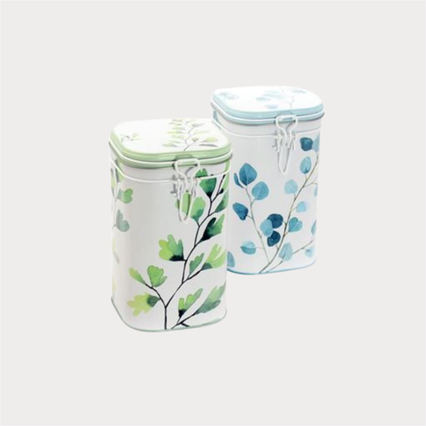 Dose "Trees" von Eigenart, 250 g eckig, Aroma-Bügelverschluss, 2-fach sortiert
