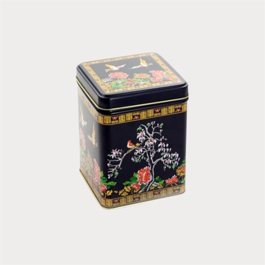 Dose "Magnolia" von Cha Cult, 100 g eckig, Stülpdeckel, matt