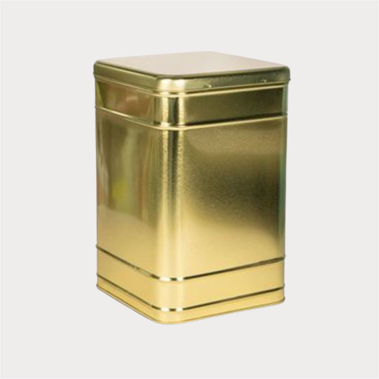 Vorratsdose gold von Cha Cult, 2 kg Scharnierdeckel, eckig